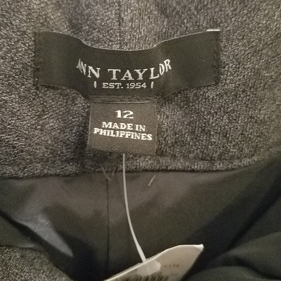 NWT Ann Taylor Gray Tailored Pant SZ 12 - Picture 5 of 7